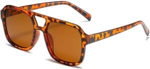 Tortoise Oversized Square Sunglasses - Brown Lens