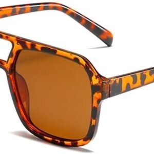 Tortoise Oversized Square Sunglasses – Brown Lens