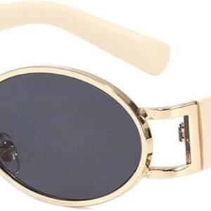 Round Gold Frame Sunglasses – Black Lens