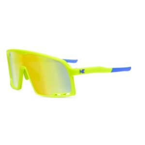 Neon Yellow Shield Sunglasses – Yellow Mirror