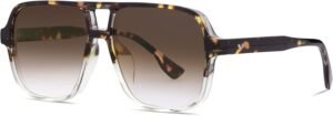 Tortoise Oversized Square Sunglasses – Brown Gradient