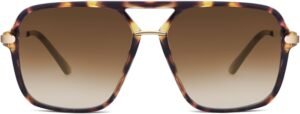 Tortoise Oversized Square Sunglasses – Brown Gradient