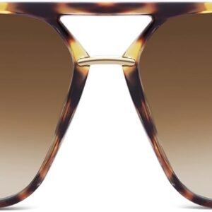 Tortoise Oversized Square Sunglasses – Brown Gradient