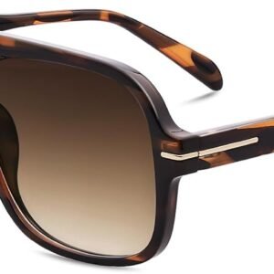Tortoise Oversized Square Sunglasses – Brown Gradient
