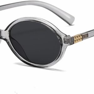 Clear Plastic Round Sunglasses – Black Lens