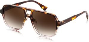 Tortoise Oversized Square Sunglasses – Brown Gradient