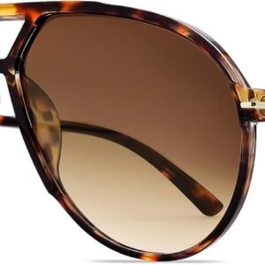 Tortoise Aviator Sunglasses – Brown Gradient Unisex