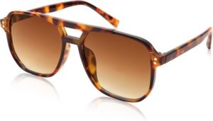 Tortoise Oversized Square Sunglasses – Brown Gradient