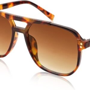 Tortoise Oversized Square Sunglasses – Brown Gradient