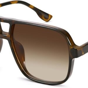 Tortoise Oversized Square Sunglasses – Brown Gradient