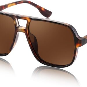 Tortoise Oversized Square Sunglasses – Brown Lens