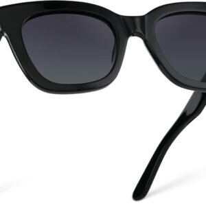 Black Cat-Eye Sunglasses Unisex – Gray Gradient Lens