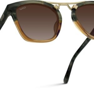 Square Unisex Sunglasses – Brown Gradient Lens