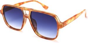 Amber Oversized Square Sunglasses - Blue Gradient