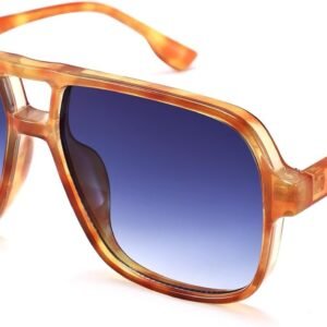 Amber Oversized Square Sunglasses - Blue Gradient