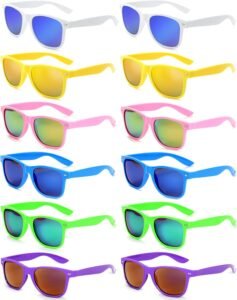 12-Pack Assorted Wayfarer Sunglasses Multicolor Lenses