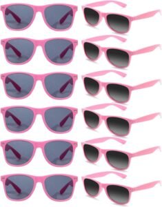 12-Pack Pink Wayfarer Sunglasses – Black Gradient