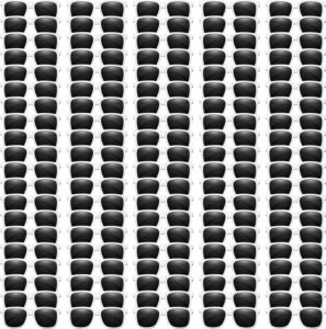 Bulk Pack Wayfarer Sunglasses - White Frame, Black Lens