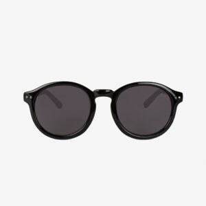 Black Round Unisex Sunglasses - Smoke Lens