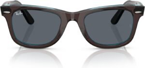 6x Original Wayfarer Square Sunglasses (Brown on Transparent Blue/Blue)